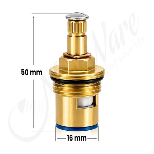 NEW WARE® Brass Ceramic Disc Cartridge - Pack of 5 for Reliable Quarter Turn Valve Replacement in Bathroom and Kitchen Taps