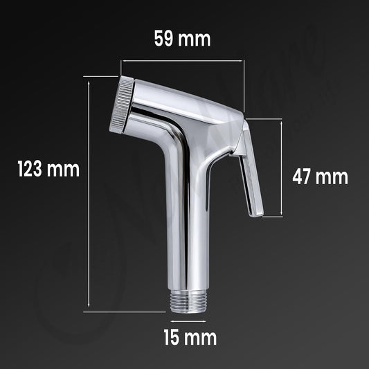 New Ware Health Faucet Gun ABS Hand Jet Bidet Spray Head for Bathroom Toilet Chrome Finish Conti Type High Pressure Nozzle Leak Proof Durable Easy Install Replacement Health Faucet Spray Head