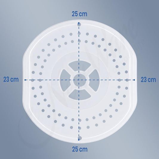 NEW WARE® 9.6 Inch Spin Cap for Videocon Semi Automatic Washing Machine, Heavy Duty Dryer Safety Cover, Spinner Lid Replacement, Durable Plastic Spin Tub Cover for Washer, White, Pack of 1