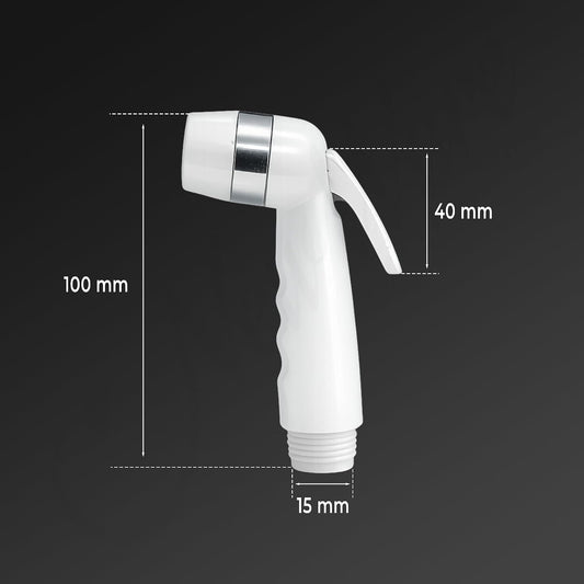 NEW WARE® Health Faucet White ABS Jet Spray for Bathroom & Toilet | Handheld Bidet Spray with Water Flow Control | Flexible Hose Compatible Toilet Shower Spray | Durable Sanitary Fitting | Pack of 2