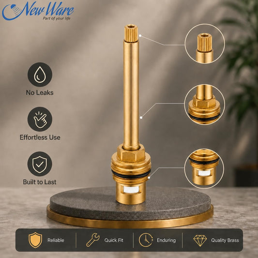 New Ware Tap Spindle Replacement Disc 24 x 1.5 mm CPVC Concealed Spindle for Jaguar Continental Ashirvad Type Tap Hot Cold Faucet Cartridge Valve Bathroom Kitchen Repair Spare Part Leak Proof Durable