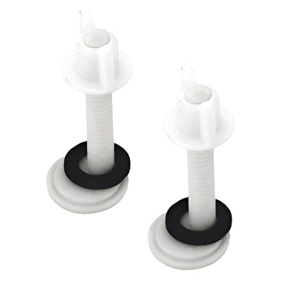 NEW WARE PVC Plastic Toilet Seat Cover Hinges CERA Type Round Long Clamp WC Seat Fixing Hinges Durable Rust Free Bathroom Fittings Easy Install Toilet Seat Hinge Set White Pack of 1 Set Use Fit