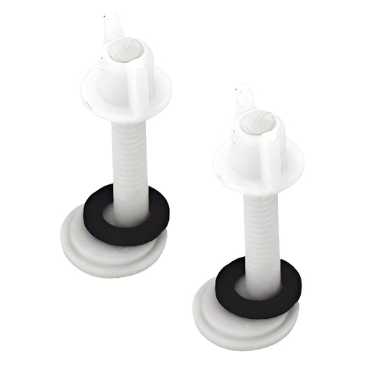 NEW WARE PVC Plastic Toilet Seat Cover Hinges CERA Type Round Long Clamp WC Seat Fixing Hinges Durable Rust Free Bathroom Fittings Easy Install Toilet Seat Hinge Set White Pack of 1 Set Use Fit