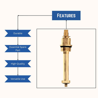 New Ware Tap Spindle Replacement Disc Tap Inner Cartridge for Jaguar Continental Type Models, Faucet Valve for Hot and Cold Bathroom Kitchen (Spindle C/S/C 2/3 inch)