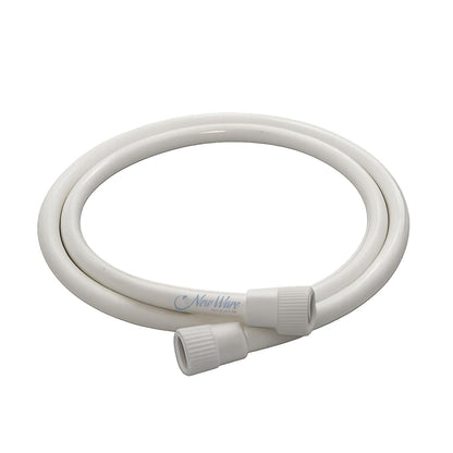 New Ware Shower Tube Connection Pipe for Geysers, Countertop Faucets & Water Taps | PTMT Hot Water Resistant 70°C | White | 2 Meter