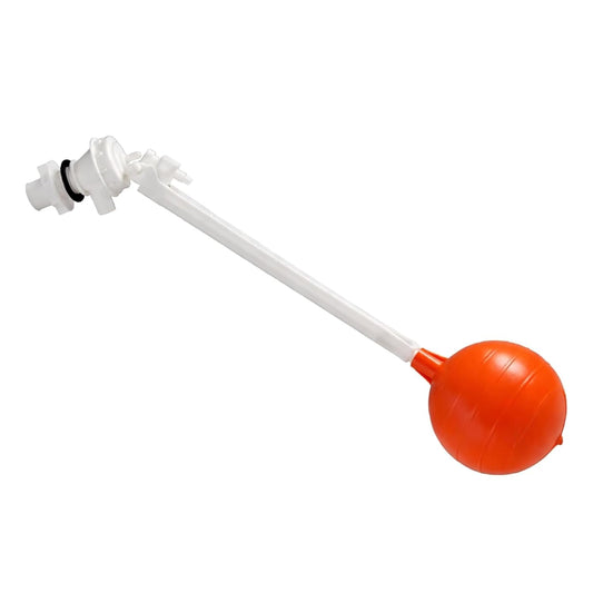 New Ware Parry Type Plastic PVC Ball Cock Float Valve Set with Ball - Durable Water Float Ballcock Valve for Flush Tank, Toilet Accessory for Home(White)