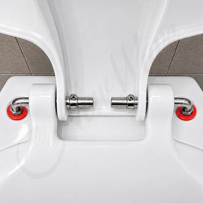 New Ware Toilet Seat Cover Hinges L Type Stainless Steel Rust Proof Screw Set for Western European WC Seat Heavy Duty Repair Kit Replacement Toilet Seat Fittings Durable Bathroom Hardware Kit