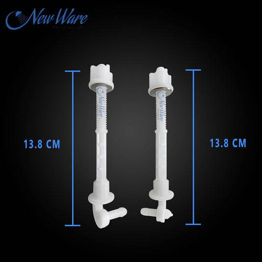 NEW WARE® Plastic Toilet Seat Cover Hinges Cera Type Clamp, White WC Seat Replacement Hinges for Western Commode, Heavy Duty Rust Free Bathroom Toilet Seat Fittings, Easy Installation, 1 Pair