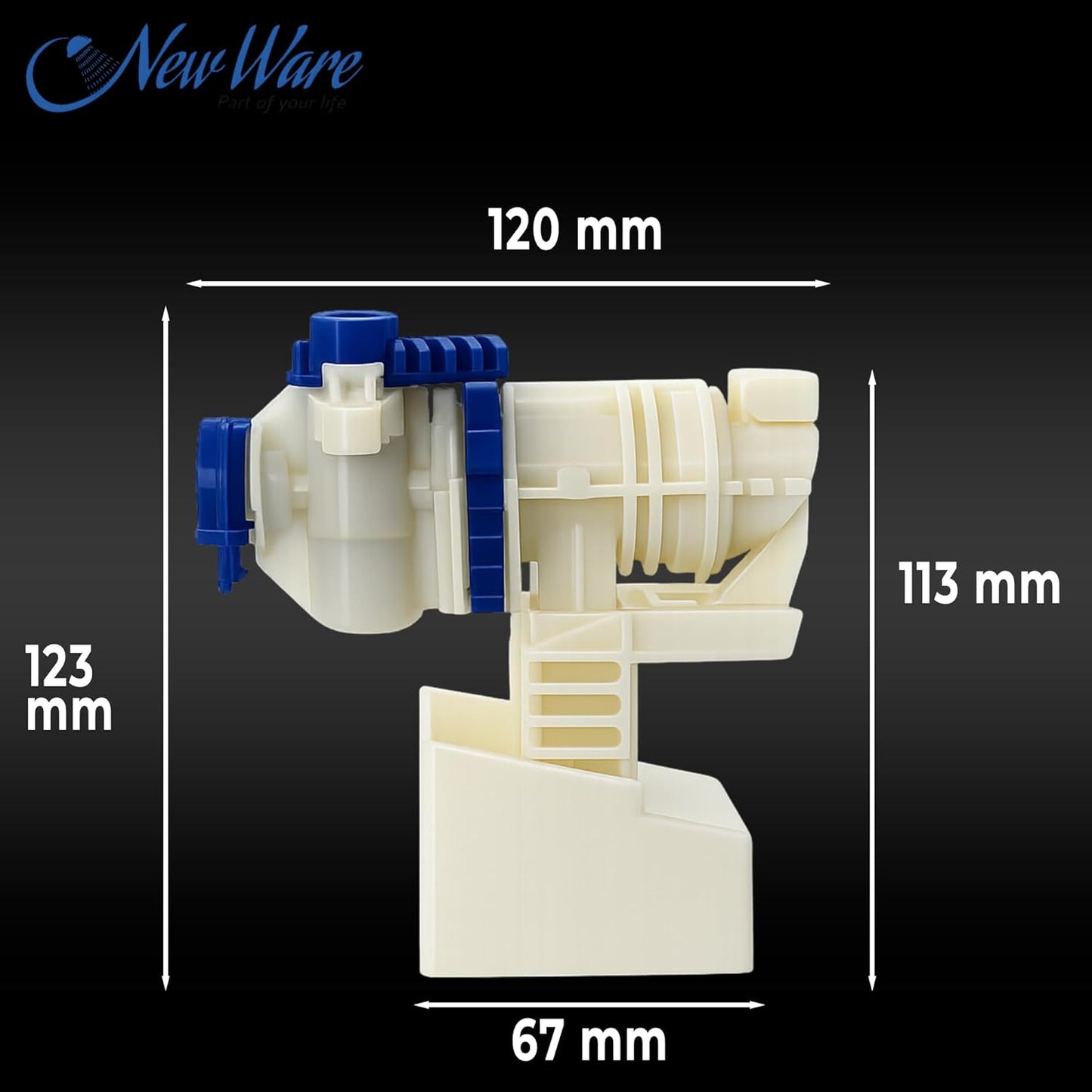 New Ware PVC Float Valve for Flush Tank Compatible with Geberit Ball Cock Valve Toilet Cistern Water Inlet Valve Leak Proof Durable Replacement Flush Tank Fittings Universal Fit Heavy Duty Design