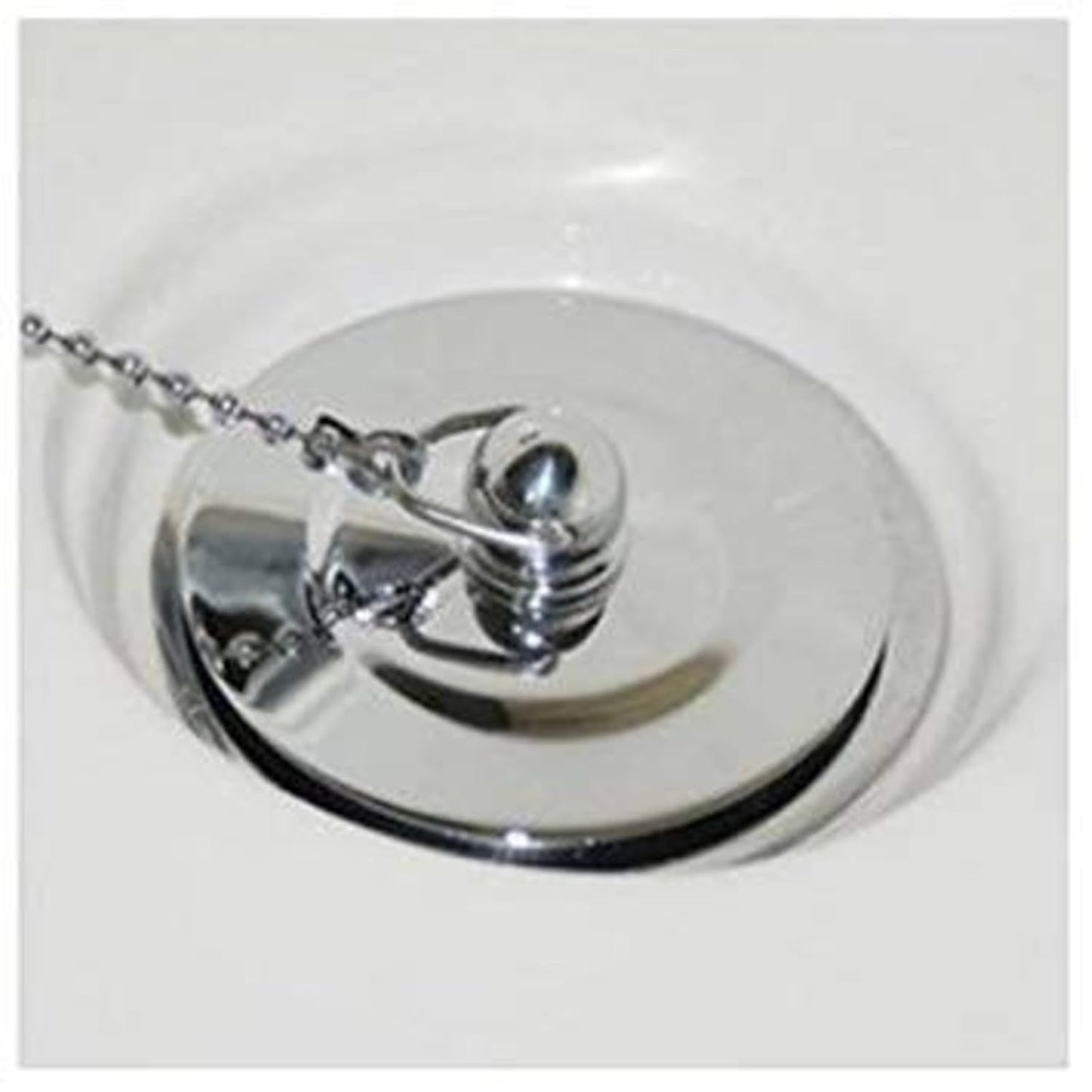 NEW WARE 40mm Bath Tub Chain Plug Drain - Bathroom Sink Basin Stopper Plug with Chain