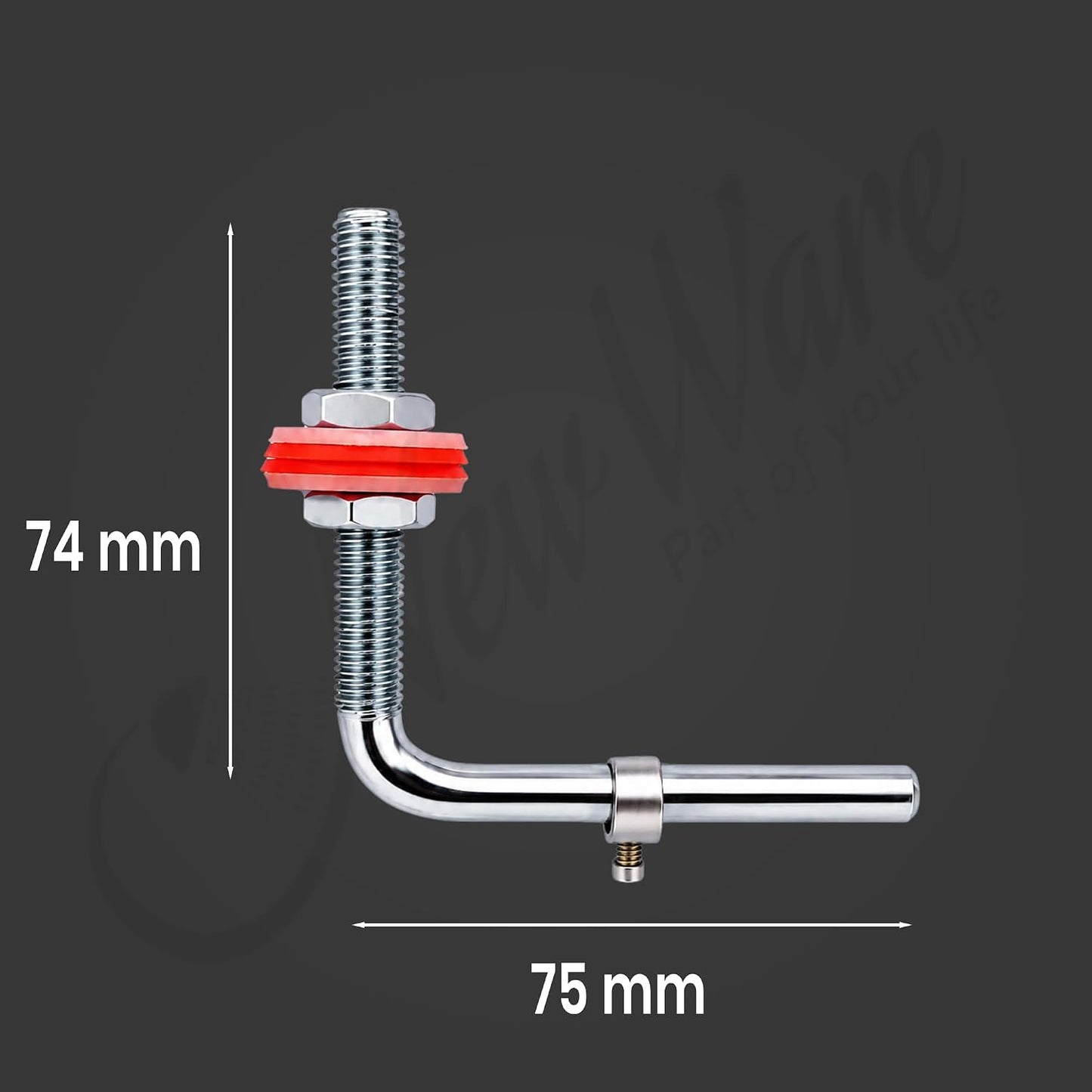 New Ware Toilet Seat Cover Hinges L Type Stainless Steel Rust Proof Screw Set for Western European WC Seat Heavy Duty Repair Kit Replacement Toilet Seat Fittings Durable Bathroom Hardware Kit