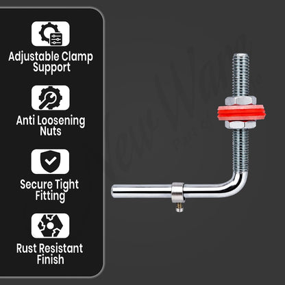 New Ware Toilet Seat Cover Hinges L Type Stainless Steel Rust Proof Screw Set for Western European WC Seat Heavy Duty Repair Kit Replacement Toilet Seat Fittings Durable Bathroom Hardware Kit