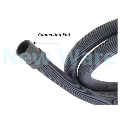 New Ware 5 Meter Flexible Outlet Drain Hose Pipe for Front Load Automatic Washing Machines | Heavy Duty Extension Waste Water Discharge Pipe (Grey)
