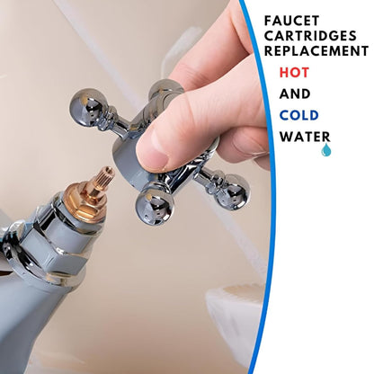 New Ware Tap Spindle Replacement Disc Tap Inner Cartridge for Jaguar Continental Type Models, Faucet Valve for Hot and Cold Bathroom Kitchen (Spindle C/S/C 2/3 inch)