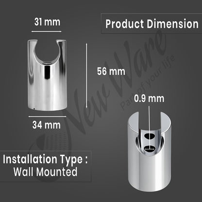New Ware® Multi-Purpose Wall Mounted Hook for Faucet, Health Faucet Holder, Hand Shower Holder,(Color :Silver, Pack of 2)