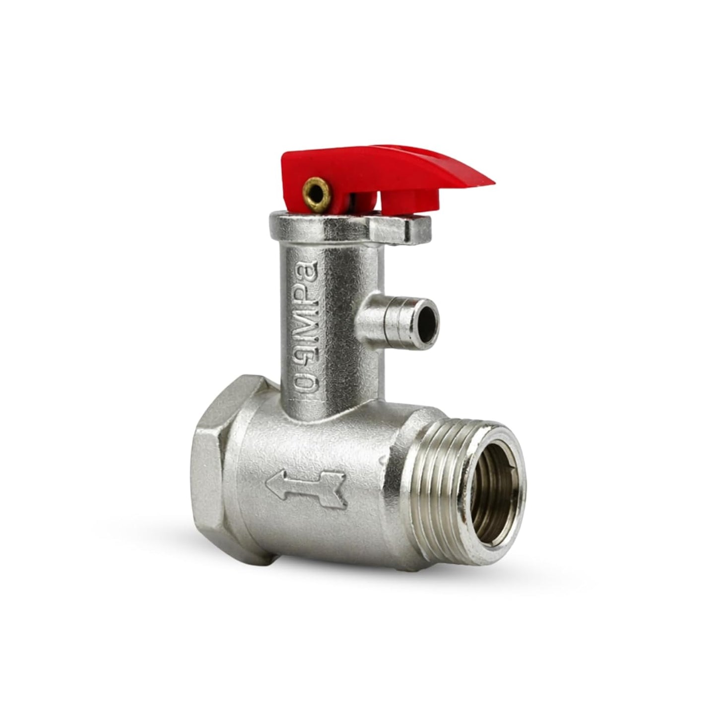 NEW WARE® Electric Water Heater Pressure Relief Check Safety Device 0.9 MPa | Brass Geyser Inlet Pressure Release 1/2 Inch | Non Return Plumbing Fitting for Storage & Instant Water Heater