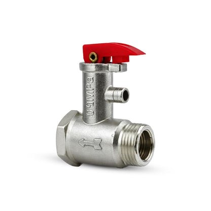 NEW WARE® Electric Water Heater Pressure Relief Check Safety Device 0.9 MPa | Brass Geyser Inlet Pressure Release 1/2 Inch | Non Return Plumbing Fitting for Storage & Instant Water Heater