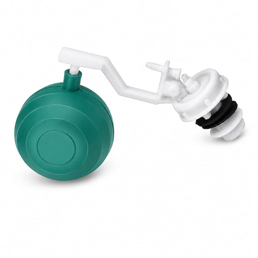 NEW WARE® PVC Ball Cock Float Valve with White Ball for Flush Tank & Water Storage Tank | Automatic Water Level Control | Leak Proof Cistern Fill Valve | Heavy Duty Toilet Tank Replacement (White)