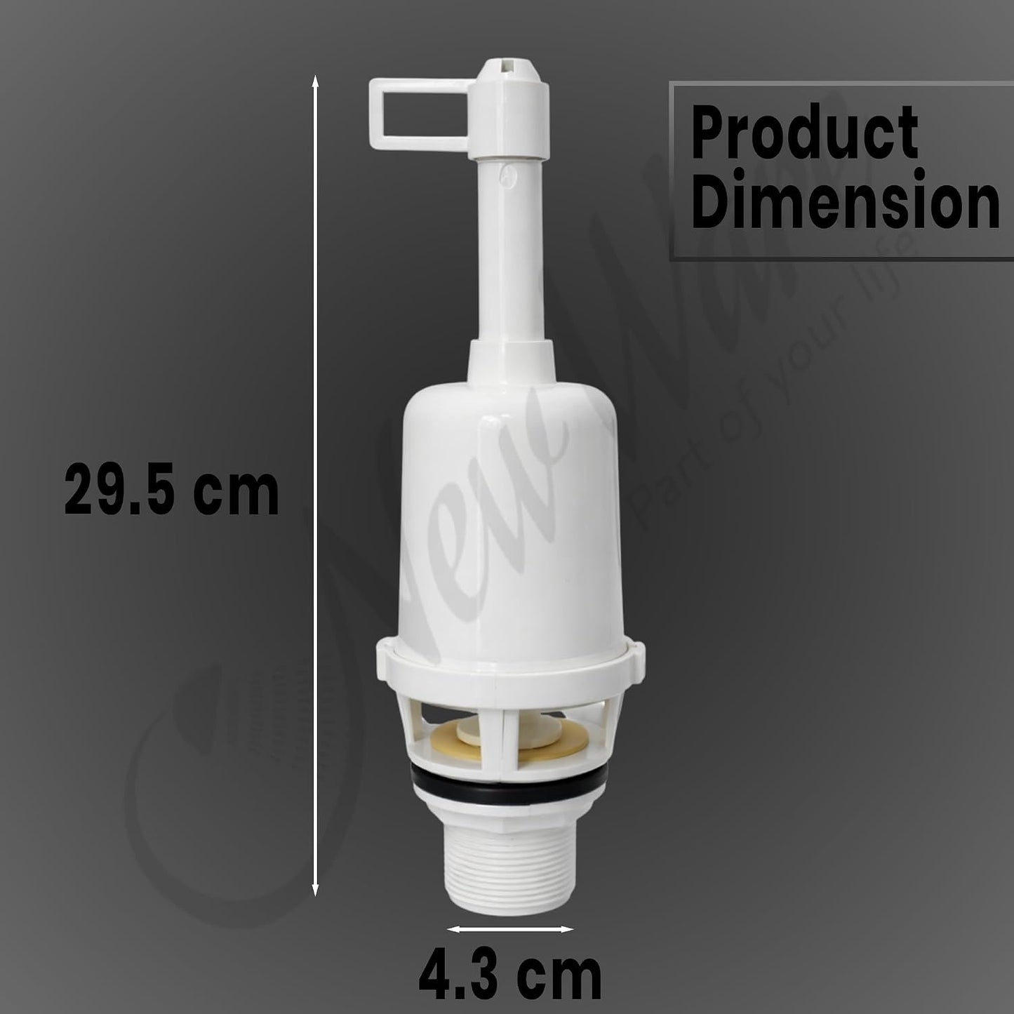 NEW WARE® PVC Syphon Flush Tank for Toilet | Efficient & Durable Flushing System | White, Wall-Mounted, Easy Installation | Long-Lasting PVC Construction