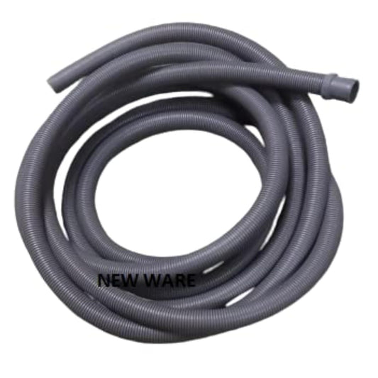 NEW WARE 6 Meter Outlet Drain Hose Pipe for Front Loading Washing Machine | Flexible Waste Water Outlet Hose (Grey)
