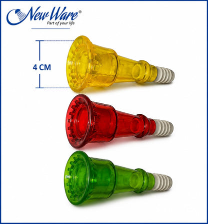 NEW WARE Heavy Duty PVC Pipe Nozzle Connector 3/4 Inch Multipurpose Hose Fitting Adapter for Garden Car Wash Floor Cleaning Leak Proof Water Pipe Connector Multicolour Pack of 3 Pieces Durable Use
