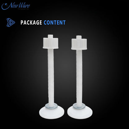 NEW WARE PVC Plastic Toilet Seat Cover Hinges CERA Type Round Long Clamp WC Seat Fixing Hinges Durable Rust Free Bathroom Fittings Easy Install Toilet Seat Hinge Set White Pack of 1 Set Use Fit