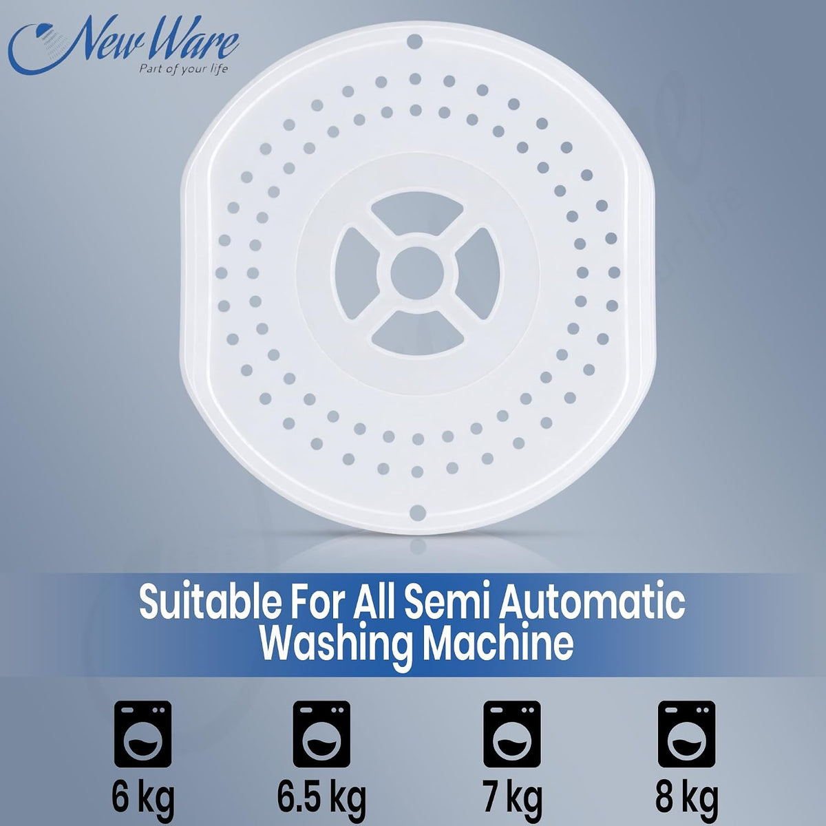 NEW WARE® Spin Cap for Top Load Videocon Semi Automatic Washing Machine 9.6 Inch | Spinner Dryer Safety Cover Cap, Durable Plastic Lid Replacement for Washing Machine Spare Parts Accessories