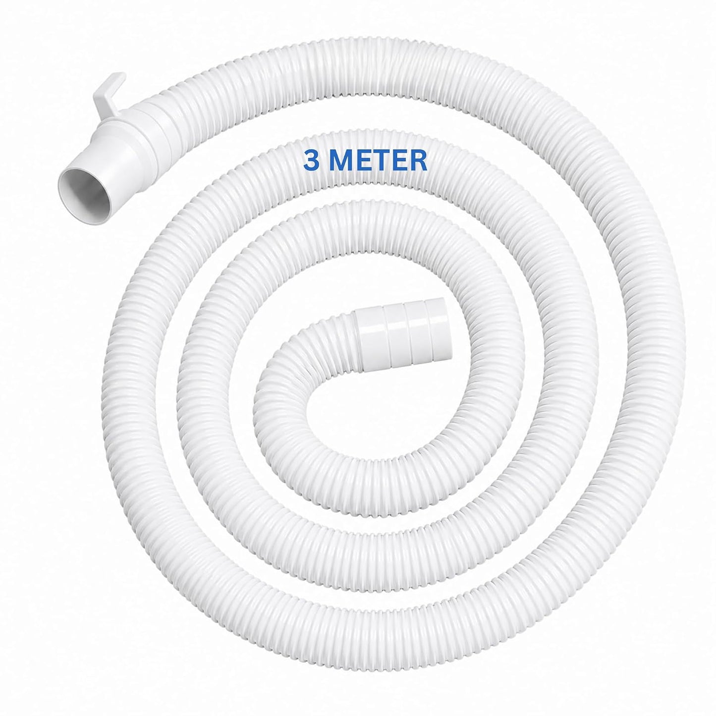 NEW WARE® 3-Meter Outlet Pipe for Fully and Semi-Automatic Washing Machines Extension & Flexible Pipe Durable Drain Hose