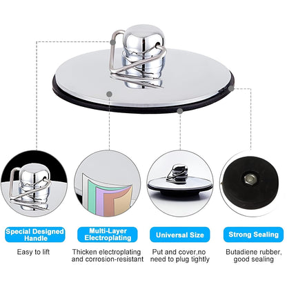 NEW WARE 40mm Bath Tub Chain Plug Drain - Bathroom Sink Basin Stopper Plug with Chain