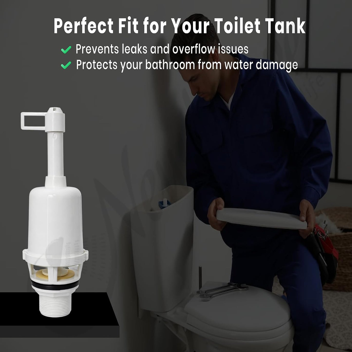 NEW WARE® PVC Syphon Flush Tank for Toilet | Efficient & Durable Flushing System | White, Wall-Mounted, Easy Installation | Long-Lasting PVC Construction