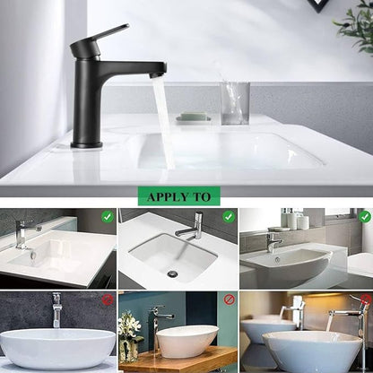 New Ware Brass Matte Black Hot & Cold Single for Home, Bathroom, Kitchen Faucet with 15 cm Tall Body Faucets Mixer Taps