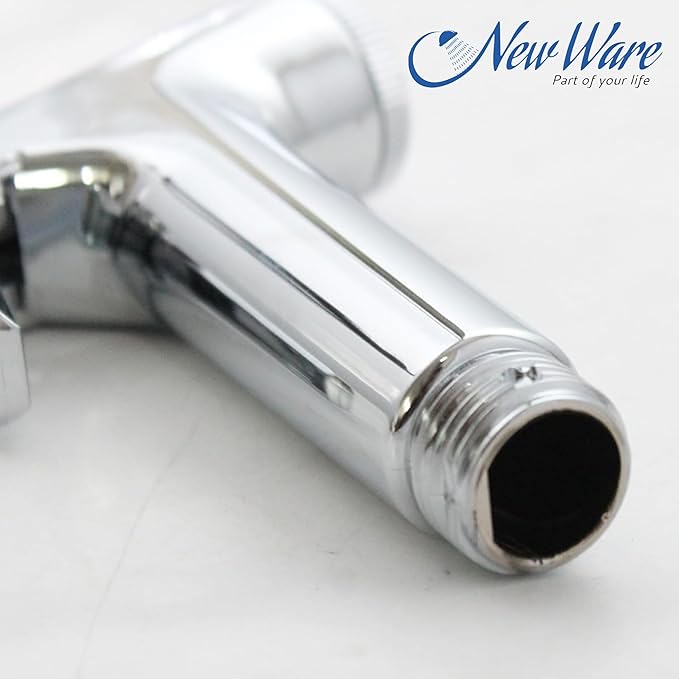 New Ware® Health Faucet Gun | ABS Hand Jet Bidet Spray Head for Bathroom & Toilet | Chrome Finish (Conti Type)