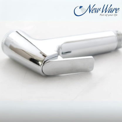 New Ware® Health Faucet Gun | ABS Hand Jet Bidet Spray Head for Bathroom & Toilet | Chrome Finish (Conti Type)