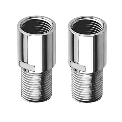 NEW WARE CP Extension Nipple Brass 1.5 Inch Pack of 2 | Chrome Finish Heavy Duty Plumbing Connector | 15 mm Diameter