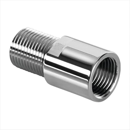 NEW WARE CP Extension Nipple Brass 1.5 Inch Pack of 2 | Chrome Finish Heavy Duty Plumbing Connector | 15 mm Diameter