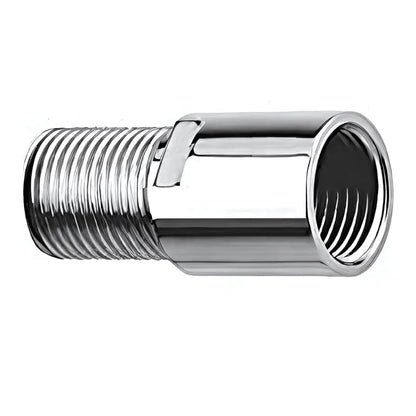 NEW WARE CP Extension Nipple Brass 1.5 Inch Pack of 2 | Chrome Finish Heavy Duty Plumbing Connector | 15 mm Diameter