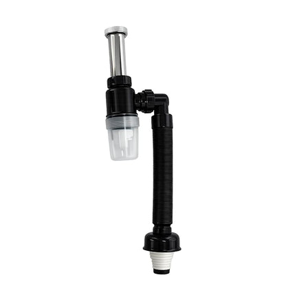 New Ware PVC Bottle Trap With Waste Outlet Pipe for Kitchen Sink-Wash Basin-Transparent Bottle Trap for easy Cleaning-Flexible 9"inch PVC Pipe with Extend length of 25"Inch-Odor-Less rubber-Down Comer