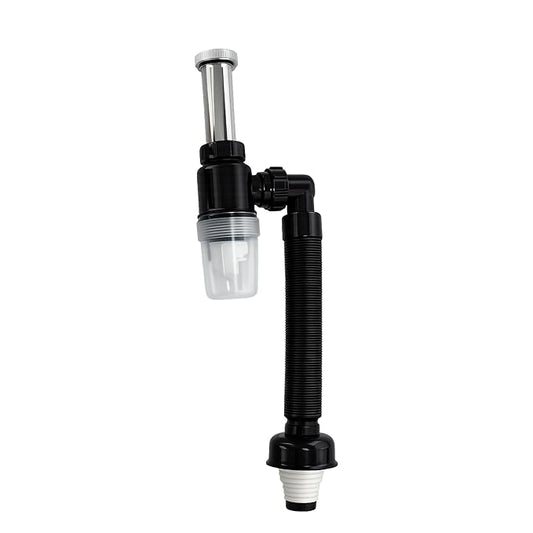 New Ware PVC Bottle Trap With Waste Outlet Pipe for Kitchen Sink-Wash Basin-Transparent Bottle Trap for easy Cleaning-Flexible 9"inch PVC Pipe with Extend length of 25"Inch-Odor-Less rubber-Down Comer