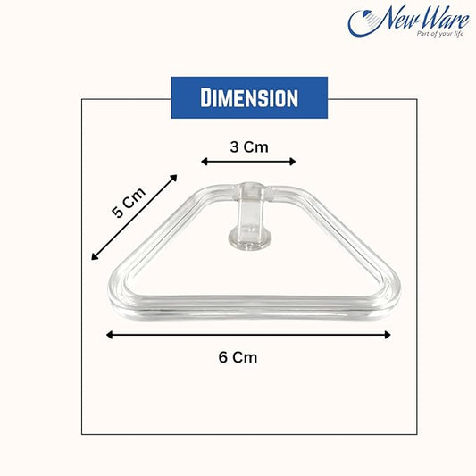 NEW WARE Unbreakable ABS Square Towel Ring Wall Mounted Stand/Holder for Bathroom/Wash Basin/Napkin-Towel Hanger