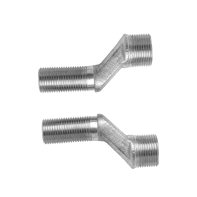 New Ware Brass 1/2" x 3/4" Inch Jaq Type Full Thread Connection Leg for Wall Mixer One Pair Spare Parts for Wall Mount Water Mixer Bathroom and Home