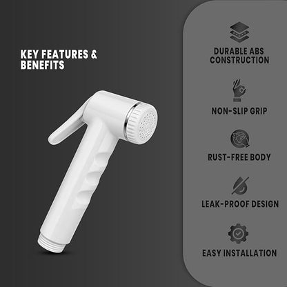 New Ware PTMT Health Faucet Gun for Toilet-Bathroom/High Pressure Water Spray Gun for Personal Hygiene - Modern Sanitary Washer Gun/Handheld Bidet Gun - Jet Spray Gun for Home & Bathroom (Gun Only)