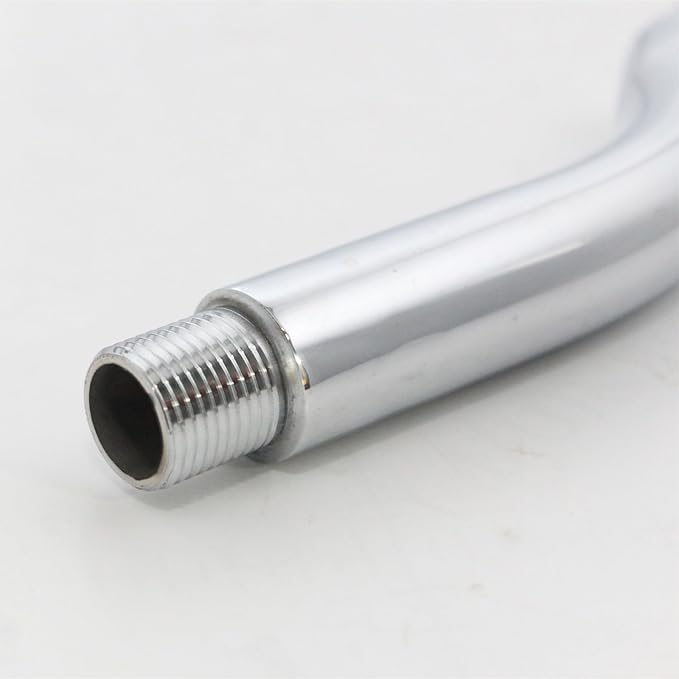 New Ware Round Shower Arm Chrome Finish Extension | 7 Inch Length with 45 Degree Angle for Comfortable Bathing