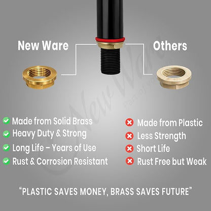 New Ware Sink Cock Faucet Matt Black Sink Cock Wall Mount and 360° rotatable Water tap for Kitchen Sinks & Bathroom Hot and Cold Sink Mixer with Flexible Spout