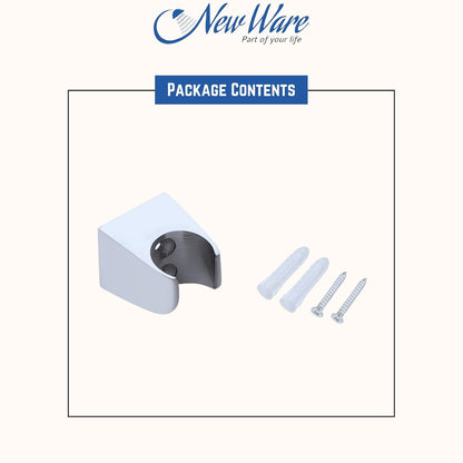 NEW WARE Brass Wall Hook for Faucet & Hand Shower | Square Health Faucet Holder | Chrome Finish Bathroom Accessory for Washrooms