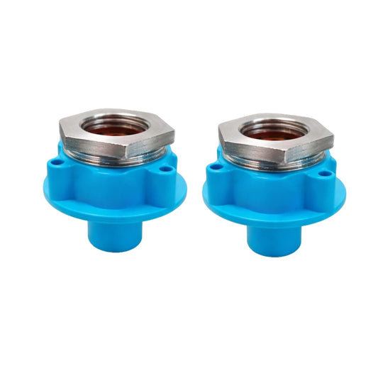NEW WARE® Washing Machine Bush Adapter with Thread | Blue Tap Connector for Water Inlet Pipe | Leak-Proof Hose Fitting for Front Load, Top Load & Semi Automatic Machines | Pack of 2 | Easy Fit