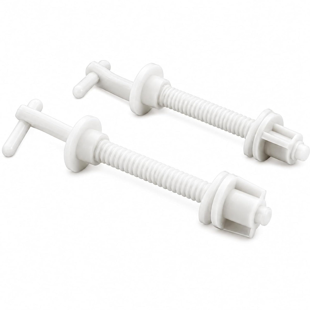 New Ware Plastic Toilet Seat Cover Hinges Hind Type Long Casket Design WC Seat Hinge Replacement Kit for Western Commode Durable Rust Free Bathroom Fitting Easy Install Universal White 1 Pair