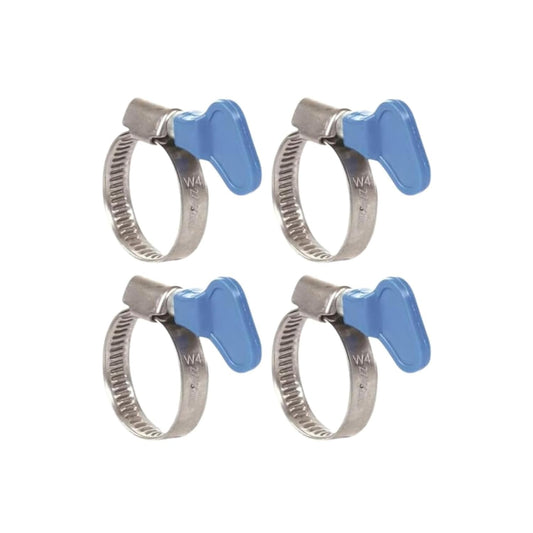 NEW WARE® Adjustable Stainless Steel Hose Clamp 3/4 Inch (12–22mm) | Heavy Duty Pipe Clamp with Key | Rust Proof Worm Drive Fastener for Plumbing Automotive...