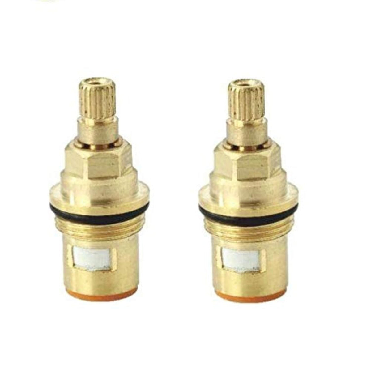 NEW WARE Brass Ceramic Disc Cartridge Ess Trend Type 1/2 Inch | Quarter Turn Faucet Valve for Hot & Cold Taps | Pack of 2