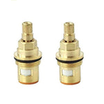 NEW WARE Brass Ceramic Disc Cartridge Ess Trend Type 1/2 Inch | Quarter Turn Faucet Valve for Hot & Cold Taps | Pack of 2