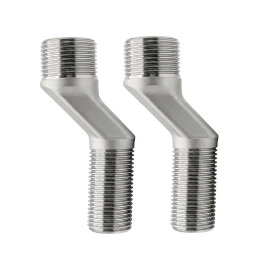 New Ware® Brass 1/2" x 3/4" Jaq Type Full Thread Connection Leg for Wall Mixer | 1 Pair of Legs for Wall Water Mixer Single & Double Handle | Spare Parts for Wall Mount Water Mixer for Bathroom & Home